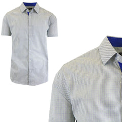 Men's Short Sleeve Slim-Fit Casual Dress Shirts