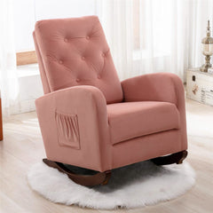 Mid-Century Modern Nursery Rocking Chair Armchair