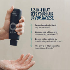 Nutrafol Men Active Cleanse Scalp Microbiome 2-in-1 Shampoo and Conditioner 8.1 Oz