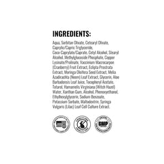 Close-up of WOW MD LLC Peptide Moisturizer jar with ingredient list visible, showcasing hydrating facial care product.