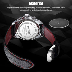 Waterproof Durable MEGIR Men's Stainless Steel Analog Sports Quartz Wrist Watch