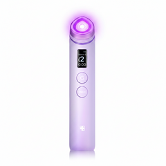 medicube AGE-R Booster Pro lavender handheld beauty device with LED light