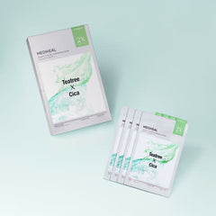 MEDIHEAL Derma Synergy Wrapping Mask Calming Care (Tea Tree X Cica) 25ml X 14ea