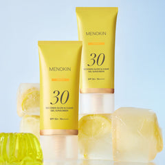 MENOKIN 30 Seconds Glow & Clear Gel Sunscreen SPF50+ PA++++ 50ml #BRIGHT