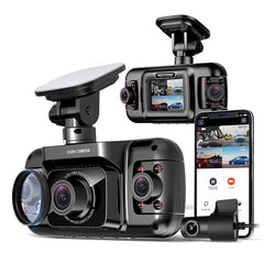 Rexing - R4 4 Channel Dash Cam with All Around 1080p Resolution, Wi-Fi, and GPS - Black (Refurbished)
