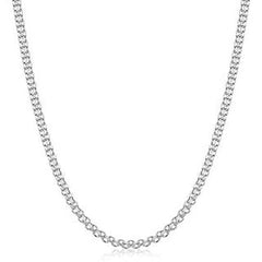 Rhodium Filled High Polish Finish Bismark Chain 20''