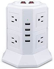 Safemore 8-Outlet Desktop Surge Protector with 4 USB Ports