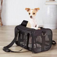 Soft-Sided Mesh Pet Travel Carrier