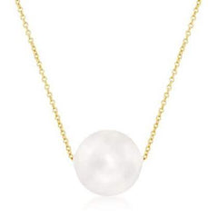 Solid 10K Gold Pearl Necklace