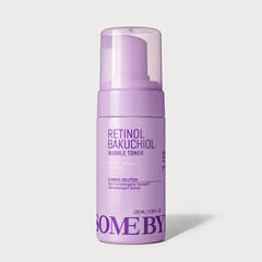 SOME BY MI retinol bakuchiol bubble toner 100ml in a purple pump bottle for anti-aging and pore control.