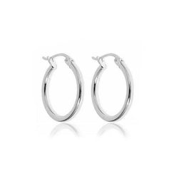 Sterling Silver 14MM Huggie Hoop Earring