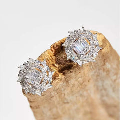 Sterling Silver Shooting Star Stud Earrings With Swarovski Crystals