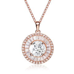 Sterling Silver with Rose Gold Plated Pendant