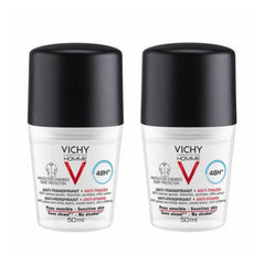 Vichy Homme 48H Anti-Trace Roll-On Deodorant Set of 2