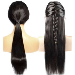 VIP Lace Front Wig, 100% Human Hair, Natural Black, 180 Density, Straight