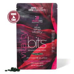 VITALITYbits Spirulina Chlorella Tablets large bag front packaging view