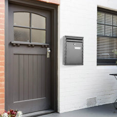 Wall Mount Mailbox Lockable Galvanized Iron Letter Post Box