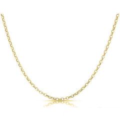 Women's Italian Rolo Link Chain in Solid Sterling Silver