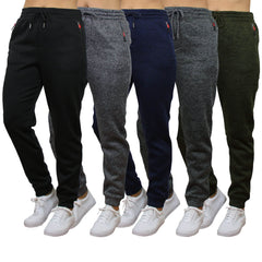 Women's Loose-Fit Marled Fleece Jogger Sweatpants With Zipper Pockets