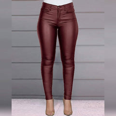 Women's Skinny Leather Pants