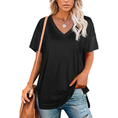 Women's V Neck T Shirts Basic Short Sleeve Tees Tops