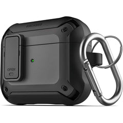 X-Armor for Airpods 3rd Generation Case with Locking Lid | Protective Carrying Pod with Carabiner Keychain (Airpods Gen 3)