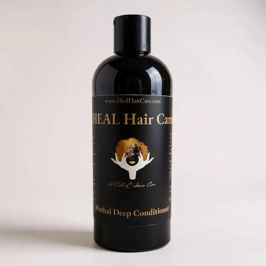 HEAL Hair Care Herbal Deep Conditioner showcasing deep conditioner benefits for healthier hair.