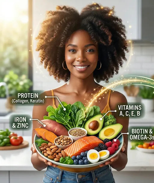 Superfoods to eat for your hair to support stronger beard growth and thicker curls - H.E.A.L Hair Care