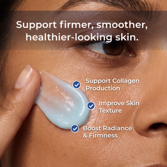 GHK-Cu copper peptide face cream applied on skin to support firmer, smoother, healthier-looking skin.