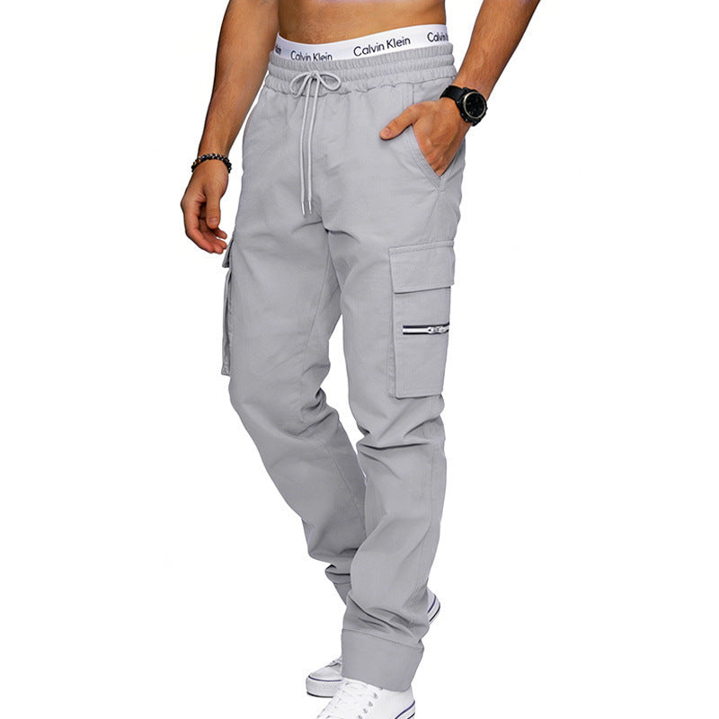 Pantalon de sport décontracté ample pour homme, avec plusieurs poches, pour l’extérieur