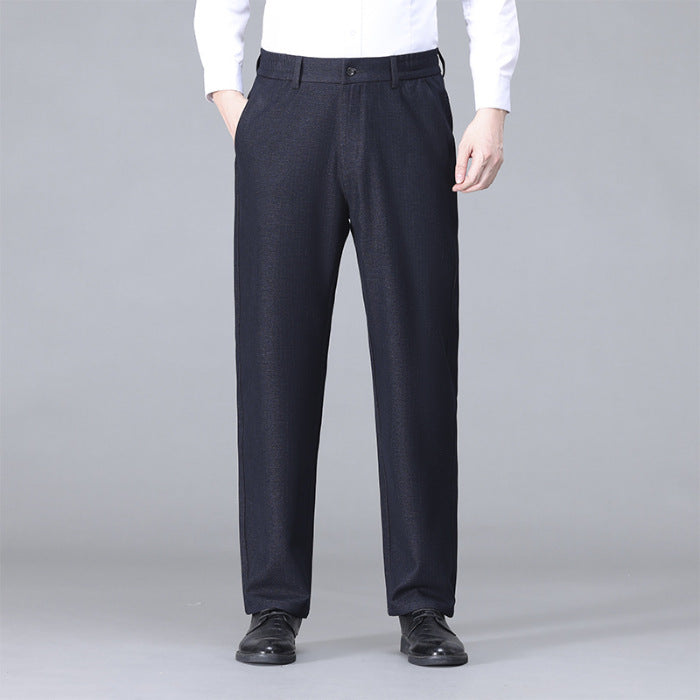 Pantalon décontracté tendance pour homme, style affaires, taille haute