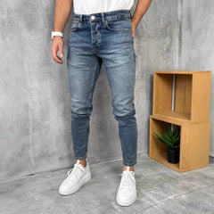 Jean bootcut rétro pour hommes, coupe ajustée de style américain