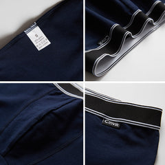 Cotton Mid-rise Boxer Briefs Breathable Men's Underpants