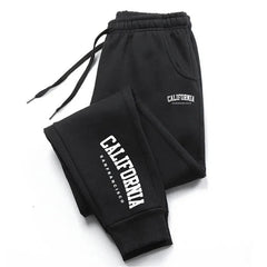 Pantalon de sport décontracté chaud à bandes aux chevilles