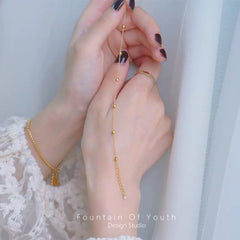 Bracelet de cheville minimaliste pour femme en argent sterling S925 plaqué or 14K