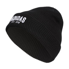 adidas Mens Foundation Beanie Standard fit Cuffed Acrylic Knit hat/Cap for Winter Black/White/Carbon Grey One Size