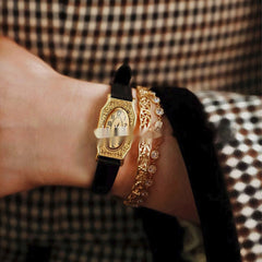 Vintage Luxury Carved Watch For Women