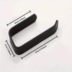 2-Pack: No-Drill Self-Adhesive Toilet Paper Holder – Black & White