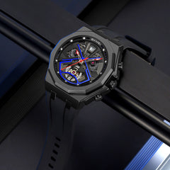 Mens Hollow-out Waterproof Multi-function Watch