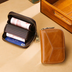 Soft Top-Grain Leather Multifunctional Coin Purse