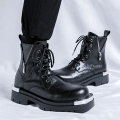 British-style Vintage Fashion Mens Side-zip Boots