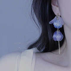 Handmade Acrylic Petal Pearl-Effect Versatile Earrings