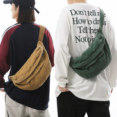 Corduroy Canvas Bag Large-capacity Casual Shoulder And Crossbody Bag