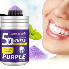 Teeth And Oral Cleaning Powder For Fresh Breath And A Brighter Smilepurple