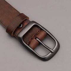 Ceinture pour homme en cuir pleine fleur avec boucle ardillon