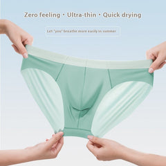 Men's Ice Silk Seamless Briefs Nude Feel Sports Style