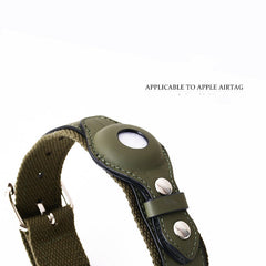Funda protectora para rastreador AirTag de collar para mascotas, collar de cuero