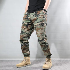 Pantalon rétro camouflage de style japonais pour homme, ajusté aux chevilles
