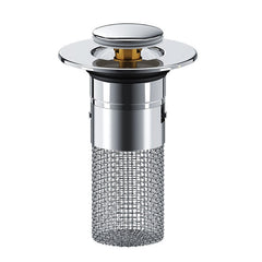 Long Pop-Up Sink Drains Filter Bathroom Press Bounce Basin Plug Stopper Wash Basin Hair Catcher Sink Strainer Kitchen Supplies