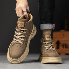 Chaussures décontractées montantes rétro de style britannique pour homme